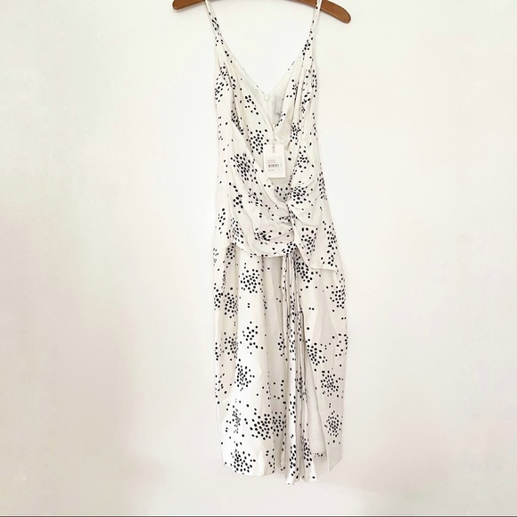 NWT C/MEO COLLECTIVE INTERRUPT White DRESS in polka dot confetti print size M - Picture 11 of 16